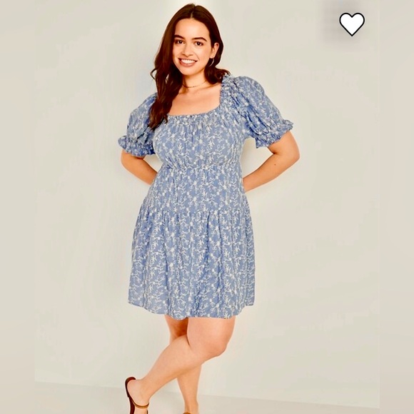 Old Navy Dresses & Skirts - NWOT Old Navy Puff-Sleeve Tiered Mini Swing Dress Sz L